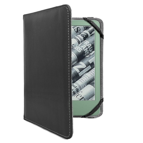 Premium black leather case - black,